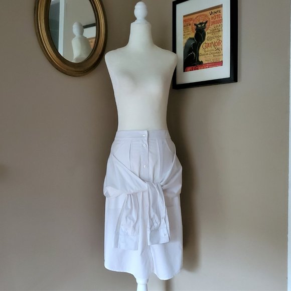Alexander Wang Sleeve Tied White Skirt Size 4 EUC - Picture 8 of 16